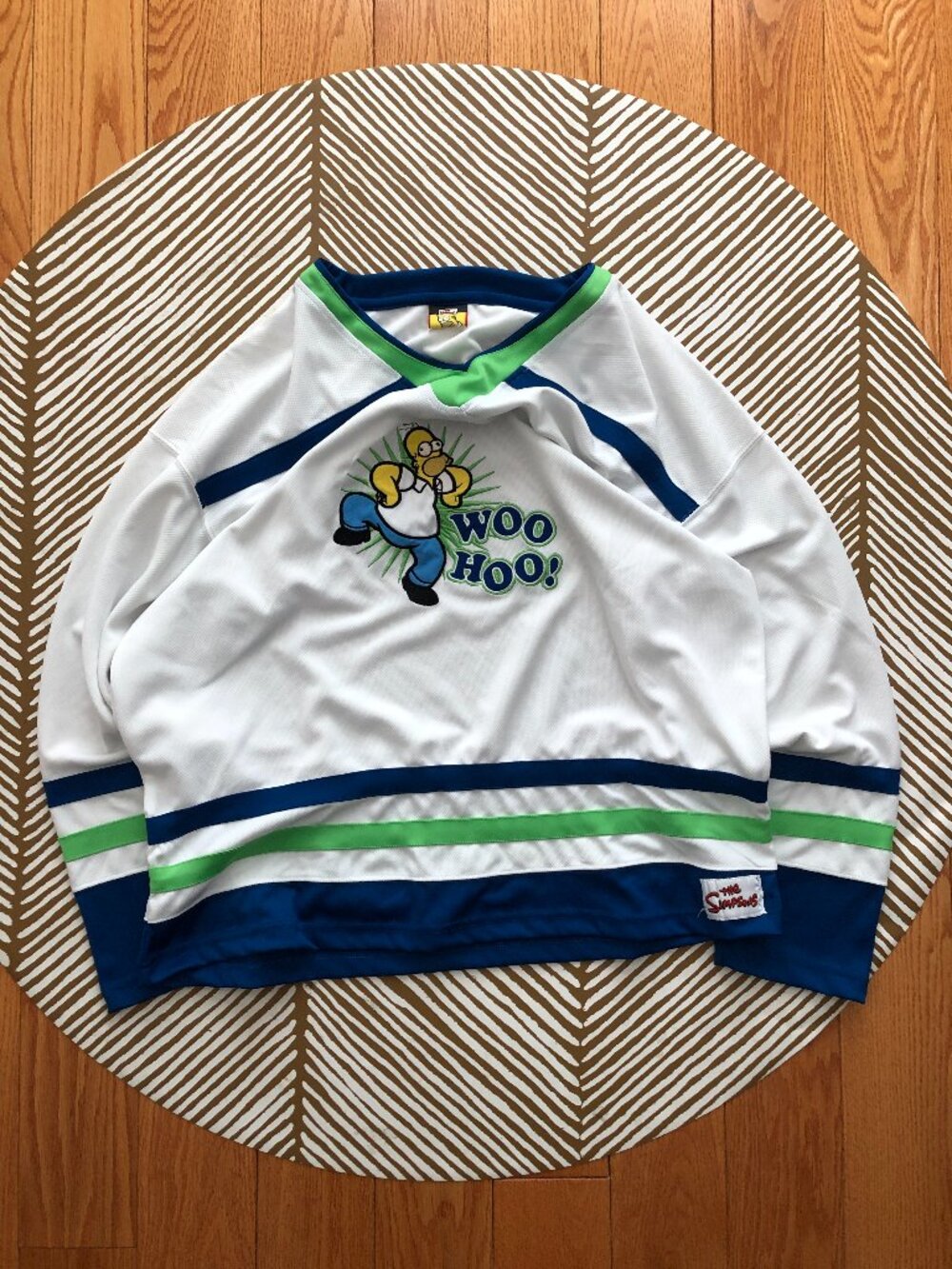 The Simpsons 2007 'WOO HOO!' Homer Hockey Jersey (L/XL)